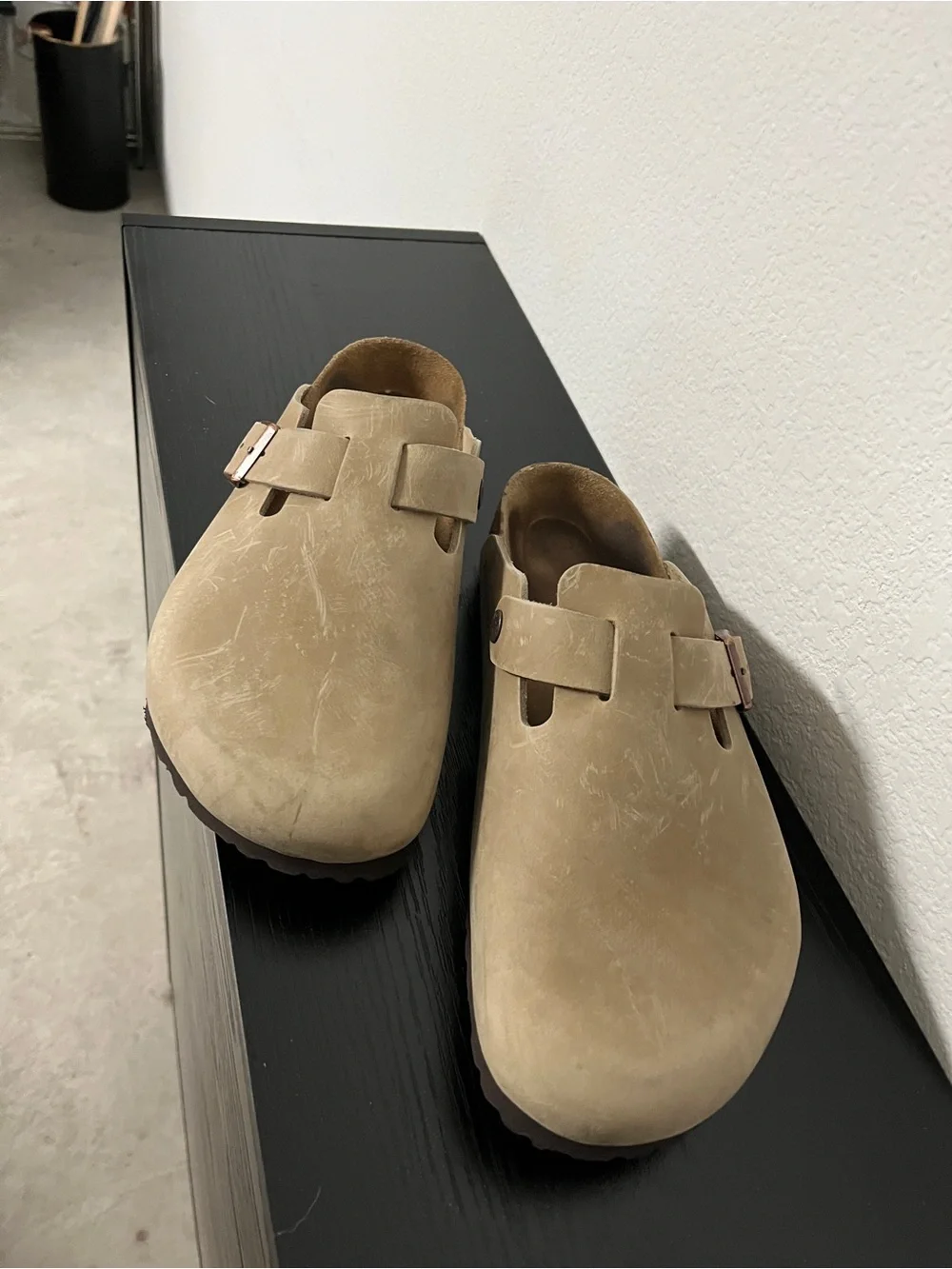 Birkenstock Boston Oiled Tobacco Brown Leather Clog Slip-On Loafers US 10 EU 43